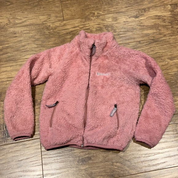 Kids soft pink Zip up cozy sweater